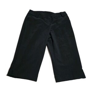 Worthington Women's Size 10P Modern Fit Bermuda Black Shorts Button & Hook & Eye